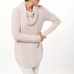 Women's Soft Cowl Neck Hoodie‎ - Cream